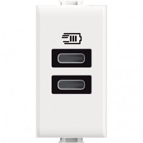 AM4191CC BTCINO MX-BASE USB C+C 3A/5V 1M BLAN