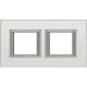 HA4802M2HSAN BTCINO AX-PLATE 2X2M HOR SILVER