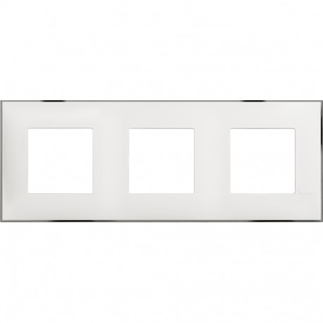 R4802M3WR BTCINO CL-PLATE 2X3M CROMO BRANCO