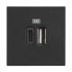 RG4287C2 BTCINO CL-BASE USB A+C 3A/5V 2M ESCURO