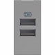 RA4191AA BTCINO CL-BASE USB A + A 3A / 5V 1M ALUM
