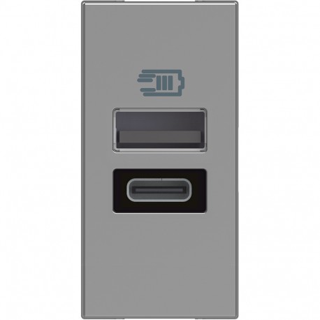 RA4191AC BTCINO CL-BASE USB A+C 3A/5V 1M ALUM