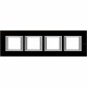 HA4802M4HVNN BTCINO AX-PLATE 2X4M HOR CRYSTAL NOC