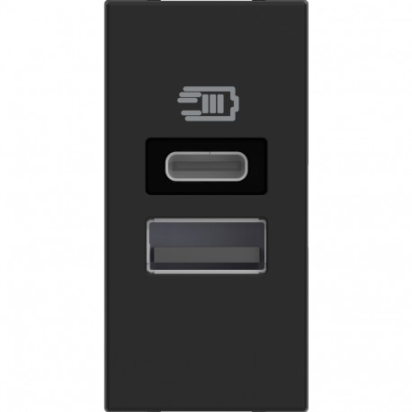RG4191AC BTCINO CL-BASE USB A+C 3A/5V 1M FONCÉ