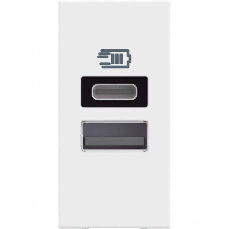 RW4191AC BTCINO CL-BASE USB A+C 3A/5V 1M BLAN