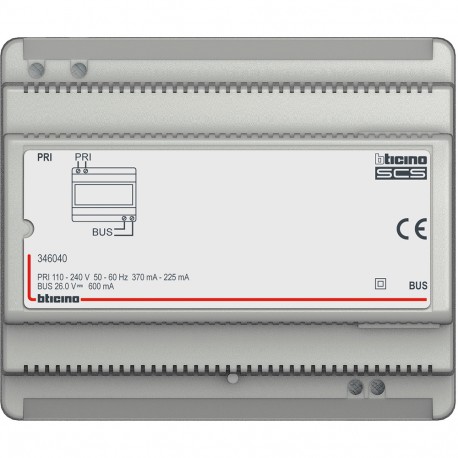 346040 BTCINO БТ/2Н-АЛИМ.0.6 В 8DIN