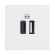RW4287C2 BTCINO CL-BASE USB A +C 3A / 5V 2M BLAN