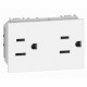 KW4188 BTCINO LN-BASIS AME 2X2P+T 15A 3M BLAN