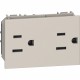 KM4188 BTCINO LN-BASE AME 2X2P+T 15A 3M SABLE