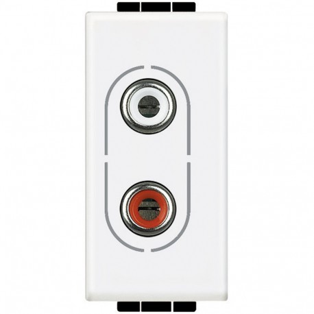 N4281 BTCINO LL-BASE ÁUDIO RCAX2 1M BRANCO.