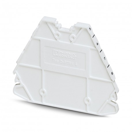 D-PTRV 4 WH 1-8 1117529 PHOENIX CONTACT End cover, length: 63,6 mm, width: 2.2 mm, height: 48.9 per mm, colo..