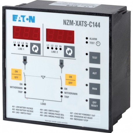 NZM-XATS-C144 164331 EATON ELECTRIC Automatic Transfer Switch-Controller., 144mm.