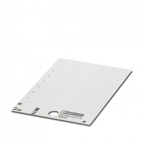 US4-EMLP (27X17,5) 1090187 PHOENIX CONTACT Rótulo de plástico, Cartão, branco, sem rotular, rotulable com: B..