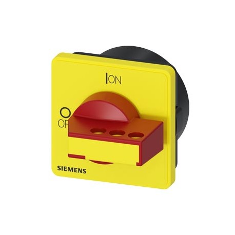3LD9343-3C SIEMENS commande rotative, manette de commande rouge/jaune, déverrouillable avec un outil, 66x66 ..