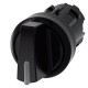 3SU1002-2HM10-0AA0 SIEMENS illuminable selector switch, 22 mm, round, plastic, black, selector switch short,..