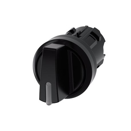 3SU1002-2HM10-0AA0 SIEMENS illuminable selector switch, 22 mm, round, plastic, black, selector switch short,..