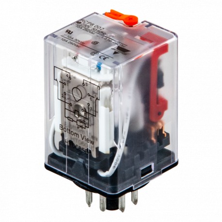 RCP800224VAC CARLO GAVAZZI Relè industriale plug-in di RCP di base ottale 2 contatti, Amperaggio 10 A, Tensi..