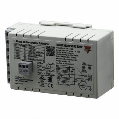 RSBS2332A2V23C10HP CARLO GAVAZZI Single Phase Starter, Scroll Compressors