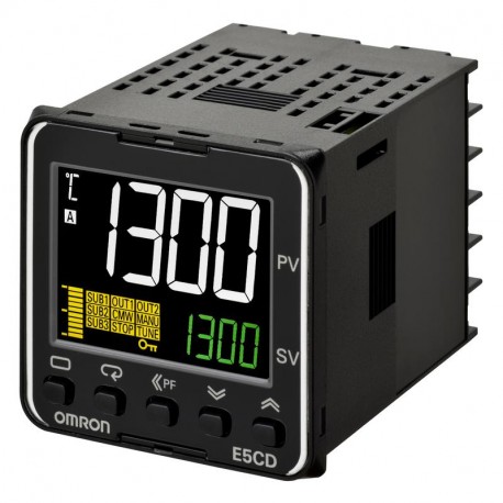 E5CD-RX2A6M-002 E5CD1002R E5CDRX2A6M002 OMRON Ctrl. Temp, PRO, 1/16 DIN (48x48mm), sel.relais, 2sal. aux, RS..