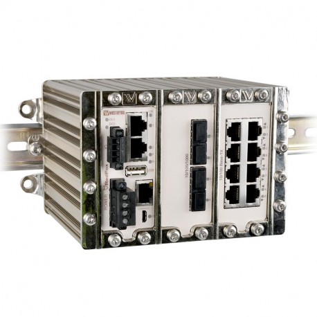 WES-RFI-215-F4G-T3G 392865 WESRFI215F4GT3G OMRON Switch/Router RedFox 3xGbit + 8x10/100-TX RJ45 4xGbit SFP
