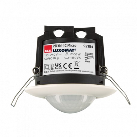92184 LUXOMAT PD3N-1C-DE Micro-weiß
BEG Luxomat Decken-Bewegungsmelder