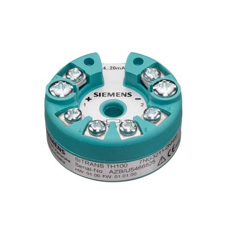 7NG3211-0BN00 SIEMENS Temperature transmitter SITRANS TH100 for PT100 for installation in connection head Ty..