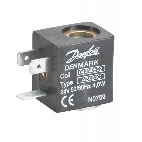 AB024C 042N0802 DANFOSS CONTROLES INDUSTRIALES BOBINA DE 24V 50/60HZ4.5W DIN forquilha+ pack 9-2