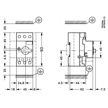 CTI 25M 047B3141 DANFOSS CONTROLES INDUSTRIALES CTI 25M disjoncteur M/20