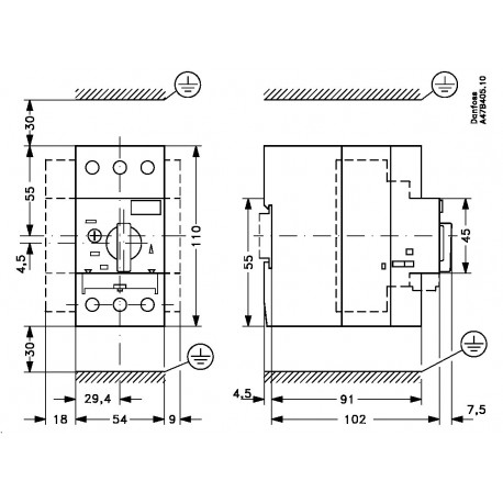 CTI 45MB 047B3165 DANFOSS CONTROLES INDUSTRIALES CTI 45 MO disjoncteur M/12