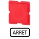 310TQ25 091446 EATON ELECTRIC Button plate, red, ARRET