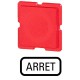 310TQ25 091446 EATON ELECTRIC Botão placa, vermelho, ARRET