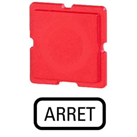 310TQ25 091446 EATON ELECTRIC Button plate, red, ARRET