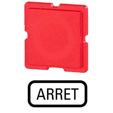 310TQ25 091446 EATON ELECTRIC Botão placa, vermelho, ARRET