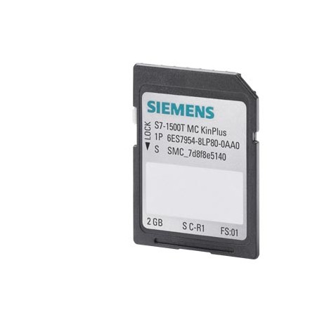 6ES7954-8LP80-0AA0 SIEMENS SIMATIC S7, Memory Card pour S7-1500T Motion Control KinPlus 3,3V Flash, 2 Go