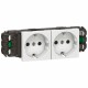 077402 LEGRAND MO-BASE 2X2P+T AUT. DLP BL