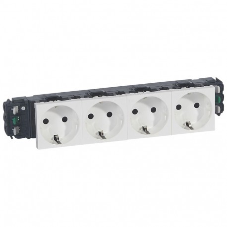 077404 LEGRAND MO-SOCKET 4X2P+T SCHUKO DLP