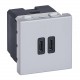 077632L LEGRAND MO-2USB C+C 2M 30W AL
