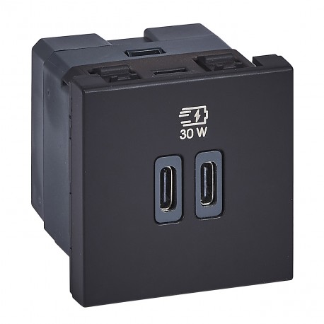 077633L LEGRAND MO-2USB C+C 2М 30 Вт НМ