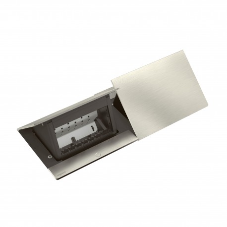 654804 LEGRAND IN-POPUP 2x4MOD VAKUUM EDELSTAHL