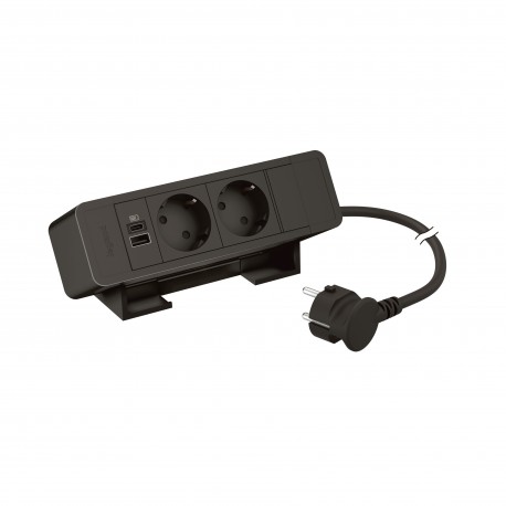 655130BK LEGRAND IN-ONDESK 2X2P+T+USB AC 15W NG