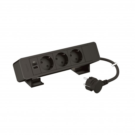 655131BK LEGRAND IN-ONDESK 3X2P+T+USB AC 15 Вт NG