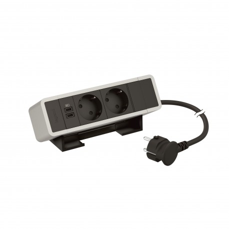655132AB LEGRAND IN-ONDESK 2X2P+T+USB DC 15W AL