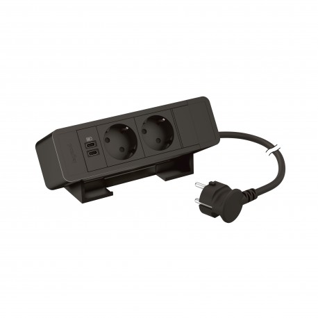655132BK LEGRAND IN-ONDESK 2X2P+T+USB DC 15W NG