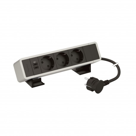 655133AB LEGRAND SUR BUREAU 3X2P+T+USB DC 15W AL