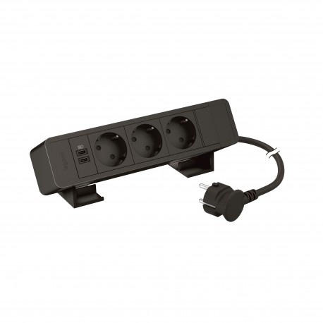 655133BK LEGRAND IN-ONDESK 3X2P+T+USB DC 15W NG
