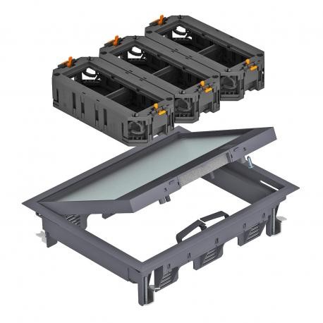 GES6-2 KU 7011 7429588 OBO BETTERMANN Réglez portamec., Pour montage universel, gris fer, 7011, Polyamide, PA