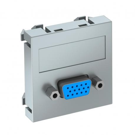 MTG-VGA S AL1 6104616 OBO BETTERMANN Prenez multimédia, VGA, avec raccordement vissé, 45x45mm, aluminium laq..