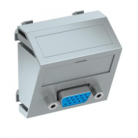 MTS-VGA S AL1 6104628 OBO BETTERMANN Tome multimédia, VGA, com conexão a parafuso, 45x45mm, alumínio lacado,..