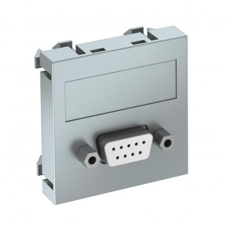 MTG-DB9 S AL1 6104640 OBO BETTERMANN Prenez multimédia, D-Sub9, avec raccordement vissé, 45x45mm, aluminium ..