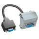 MTS-VGA F AL1 6104676 OBO BETTERMANN Prenez multimédia, VGA, avec câble de connexion, 45x45mm, aluminium laq..